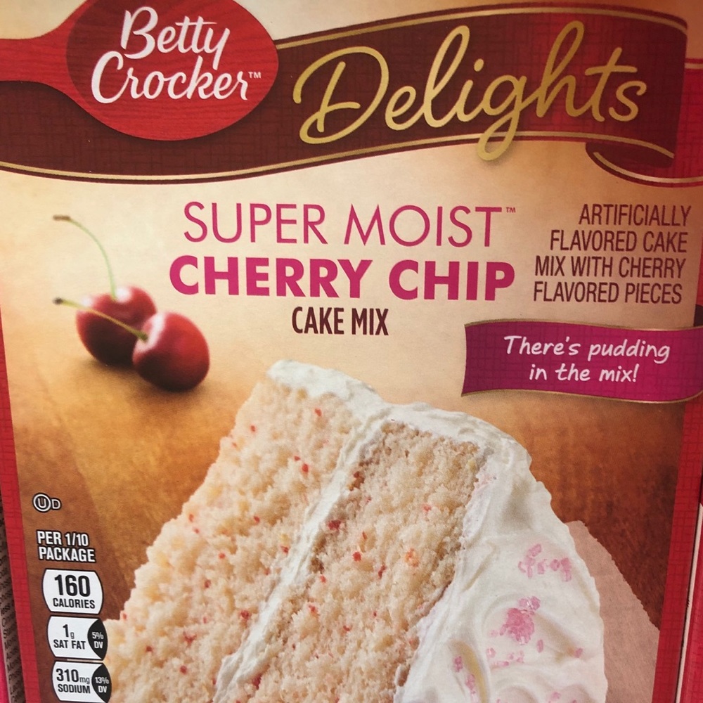 Betty Crocker Cherry Chip Cake Mix 15.25 Oz. 3 Box
